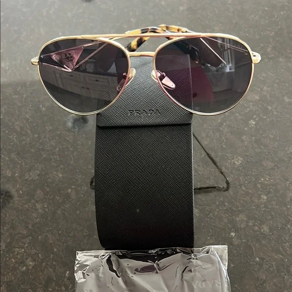 Prada | Accessories | Brand New Prada Gold And Black Aviator  display picture 1
